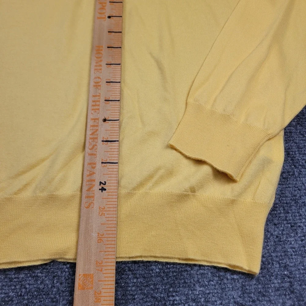 Ralph Lauren Purple Label Fine Cashmere Crewneck Sweater Mens XL Yellow $995